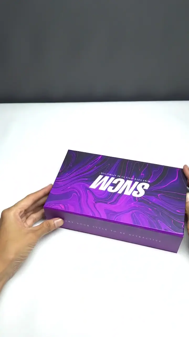 Contoh kemasan flip box hasil cetak